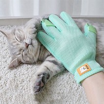 파인딩몰 캐릭터 강아지 고양이 털 장갑 털제거 그루밍 마사지 실리콘 브러쉬 빗 (왼손 오른손), 그린(개구리)_왼손
