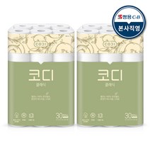 코디 클래식 천연펄프 화장지 30m 30롤+30롤 총 60롤
