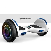 TopWarehouse 지능전동평형차 이륜 평행차 전동킥보드, 10인치 발광휠 - 화이트