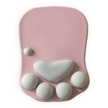 고양이 발톱 스타일 마우스 패드 Coloful 손목 받침대 부드러운 실리콘 PU 컴퓨터 Mosue 매트, Pink