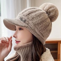 JOICE SHOP 털방울모자_1122 여성 여자 겨울 털모자 세트 빵모자 방울모자 등산 골프 파크골프 니트모자 겨울모자 여성겨울모자 여성털모자 여성모자 여자모자 방한모자 뜨개모자