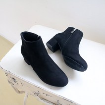 스웨이드 앵클부츠 기모안감 앵글부츠 빅사이즈 5cm