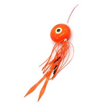 참돔 채비 타이라바 헤드 스커트 일체형 루어, 형광 오렌지, 150g