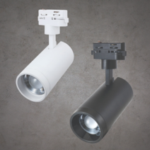 LED 레일 투광기 110스포트 COB타입 30W-스팟 집중형 포인트 조명 예도 19000, 블랙 전구색