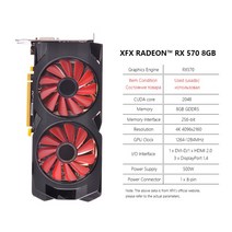 데스크탑 그래픽카드 XFX Radeon RX550 RX560 RX470 RX480 RX570 RX580 RX590 2GB 4GB 8GB 게임 그래픽 데, 08 RX570 8GB 2Fan