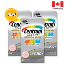 Centrum 센트룸 실버 츄어블 멀티비타민 + 미네랄 50대 이상 60정 2개월분 남녀공용 캐나다 내수용 종합비타민 종합영양제 마그네슘 루테인 함유, 3병