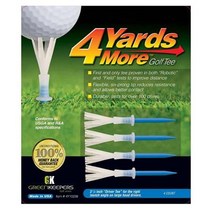 4 Yards More 골프 티 꽂이 -8.2 cm(3.25 인치) 드라이버 (파란색 티 4개), Blue