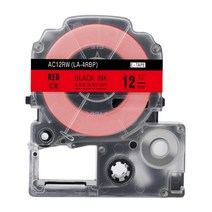 6/9/12mm 라벨 테이프 SS12KW 엡손 Lw400 LK-4WBN 카트리지 레이블 작동 LW-300 500 600P 700 메이커, 03 black on red_04 18mm