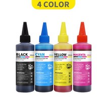 KMCYinks 100ml 리필 염료 잉크 키트 HP 903 904 905 XL 카트리지 OfficeJet 6950 6956 6960 6970 프린터, [06] 100ml-4C