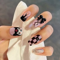 떨샵 붙이는 네일팁 키치 유니크 인조손톱, 2개, NAIL-N324