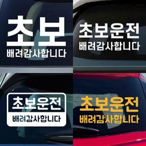 모노먼트 잘보이는 깔끔 초보운전 스티커 모음, NB-055, L (대형), 노랑