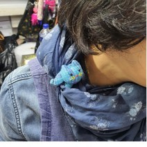 브로치 퀼트수작업품 고양이 스카프고정핀 뱃지