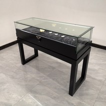 서랍형 유리진열장 보석 캐비닛 전시 박물관 화장품 시계 금은방, 램프포함 100x40x90