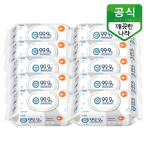 깨끗한나라 99.9% 손소독 물티슈 휴대용, 60매, 3팩