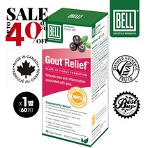 캐나다 벨 라이프스타일 통풍 완화제 고트 릴리프 60캡슐 BELL Gout Relief 60 caps, 60캡슐(정) x 1병