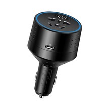 시우인스 차량용 인버터 12V24V 회전 220V 카고 점연기 전원변환기 콘센트 휴대폰 급속충전헤드, 24v인버터, 애플 급속 충전 + 액정 전압 수치 현현
