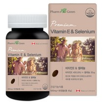 팜그린 비타민E & 셀레늄 500mg x 90캡슐(신제품) 항산화 세포보호 안티에이징 활력, 90캡슐, 1개