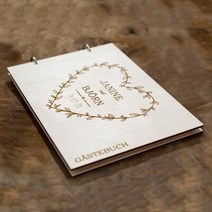 맞춤형 하트 모던 웨딩 게스트 북 목재 결혼식 나무 손님책 livre d'or 이름 포함, 05 50sheets White paper_02 A4