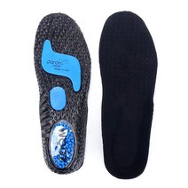 평발깔창 아치보호 기능성 족저근막 PORON 에어 쿠션 PU 메모리 폼 신발 Insoles 아치 지원 스포츠 단독 삽, 02 39-42, 02 Black A