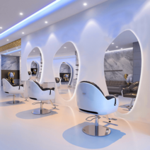 미용실 경대 대형 벽걸이 led 바버샵 거울 전신 대형 LED 조명 메이크업 미러 헤어샵, 단일, 나뭇잎170*70화이트(백라이트)