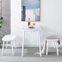 2인용 4인용 식탁 원룸 공간활용 반타원형 반원 식탁, (추가)벤치의자