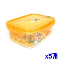 플라스틱 간편용기 직사각 1.4L x5개 밀폐용기, 상세페이지 참조