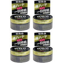일본직구 UNO 우노 남자 남성용 헤어왁스 익스트림 하드타입 80g x 4팩, 4개개