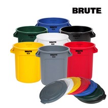 [브루트] BRUTE 벤티드 121L+뚜껑 세트, 그레이, 그레이