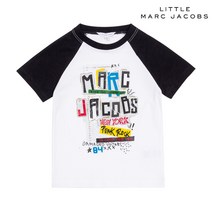 리틀 마크제이콥스 어깨 배색 그레피티 반팔티 W25306-N50