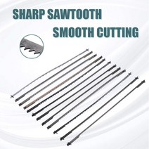 밴드쏘 각도 절단기 목공 공구TPI 10/15/18/24 실버 핀 스크롤 톱 블레이드 12Pcs 5 인치 전동 공구 액세서, 01 Silver_01 127mm