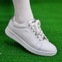 아놀드파마 국산 가죽 쿠션 골프화 여성 남성 스파이크리스 심플 스니커즈 커플 골프 운동화