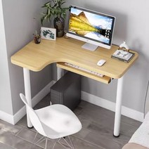 코너 모서리 책상 ㄱ자 미니 컴퓨터 코너형 책상, 원목