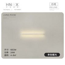 LED등 LED거실등 인테리어 화이트 블랙 현대적인, (60x2.5CM/온색/화이트프레임)