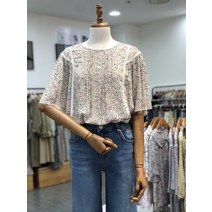 써스데이아일랜드 레이스배색 블라우스 t234abl635