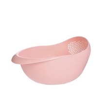 과일세척기 Fruit Vegetable Washing Machine 주방 쌀 세척 체 쌀 그릇 야채 및 과일 바구니 배수 야채, 03 Pink