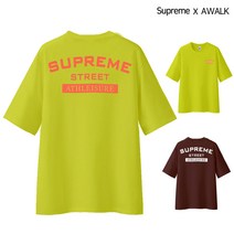 슈프림 5부 오버핏 반팔 M-5XL 남녀공용 빅사이즈 반팔 티셔츠 스트릿 스웻셔츠