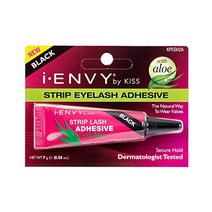 Kiss I Envy Strip Eyelash with Aloe Adhesive Black 0.25oz (6 Pack) null, 1