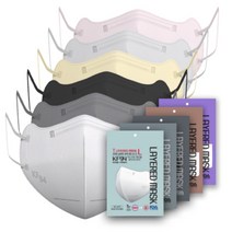 [메디치] 국산 원자재 KF94 새부리형 마스크 100개(25개입 포장/4중필터)여름 통풍, 대형, 블랙