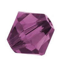 50피스 Adabele 오스트리아 8mm 패싯 바이콘 크리스탈 비즈 라이트 파파라샤 핑크 스와로브스키 크리스탈 Preciosa 5301/5328 SSB830과 호환, Amethyst