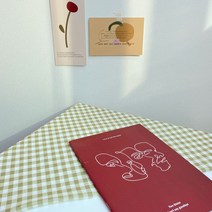 [WINZI_마켓] 전시용테이블보 레이스테이블러너 비닐식탁보 횟집식탁보 감성인테리어, 인테리어 데코 체크 테이블보 L사이즈, 카키 체크 _WZ류MRK