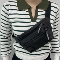 리앤베르 남녀공용 베이직 투웨이 힙색 슬링백