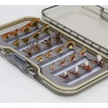 Outdoor Planet 24가지 있는 드라이 플라이 낚시 모음 | 방수 박스 Adams Parachute Dun Mayfly 송어 낚시용, 24 Favorite Dry Flies