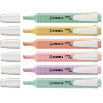 펜코리아(디오피스) 스타빌로 스윙쿨 6가지 파스텔 단색형광펜, 10개, 터쿼이즈