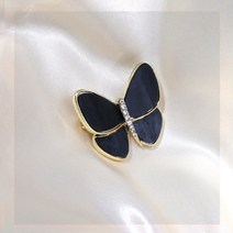 자개 옷핀 스카프 나비 고급스러운 쉬폰 실크스카프 롱 쁘띠 매듭 버클 브로치 고리