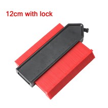 건설 현장 도구 목공공구 윤곽 게이지 템플릿 미터 목수의 모양 눈금자 복사 목공, 02 12CM With lock