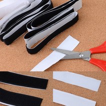 골든트리 잘라쓰는 벨크로 테이프 1M 찍찍이 버클 접착 벨크로테이프 까슬이 보슬이, 검정 2.5cm x 1M