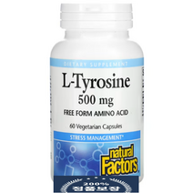 Natural Factors L-타이로신 500mg 베지 캡슐