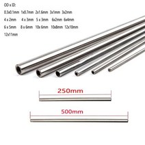 잔디깎기 1 10pcs 250mm500mm 304 원활한 Stainlessy 철강 모세관, 4x2mm  5pcs+500mm
