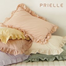 쁘리엘르 브레스 고밀도 워싱 순면 프릴 베개커버50X70 1장