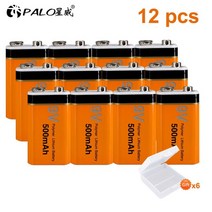 금속 검출기 휴대용 탐지기 충전식 배터리 리튬 충전식 배터리 완구용 리튬 이온 배터리, 12pcs 배터리